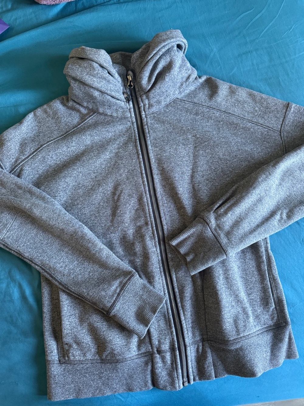 lululemon athletica Heather Gray Full-Zip Hoodie Jacket